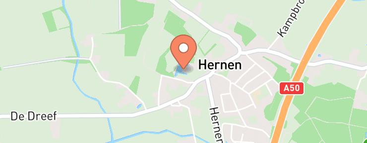 Kasteel Hernen routebeschrijving