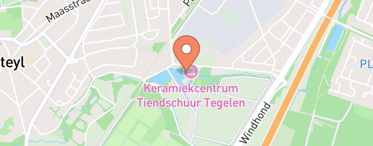 Keramiekcentrum Tiendschuur routebeschrijving